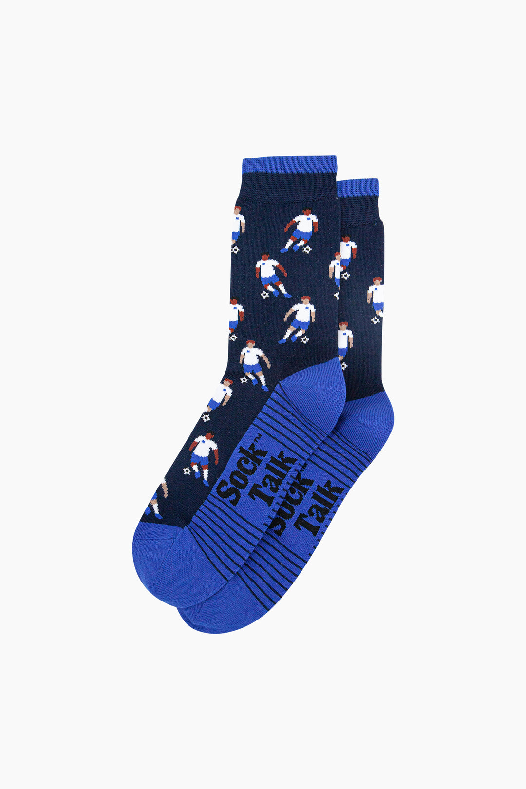 Football-Players-Bamboo-Socks-in-Navy-Blue-Lying-Flat