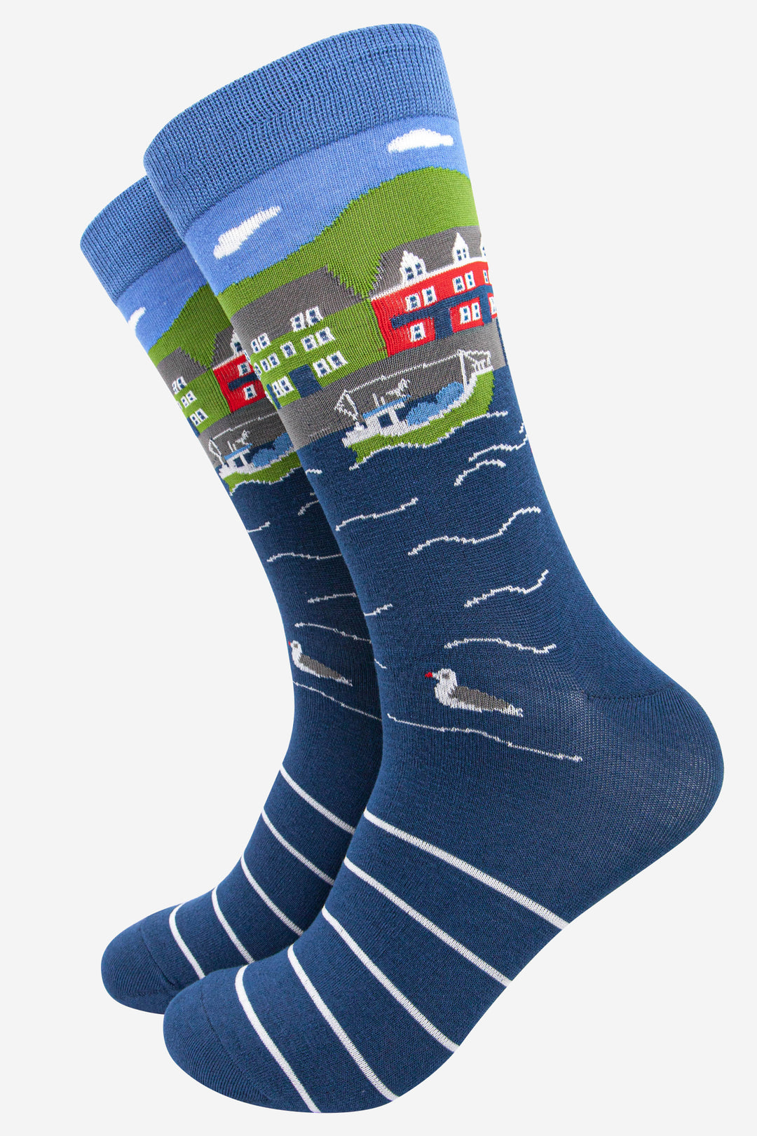 Sock Talk UK Men's Bamboo Socks Fishing Village Nautical Dress Sock – MSH  Wholesale