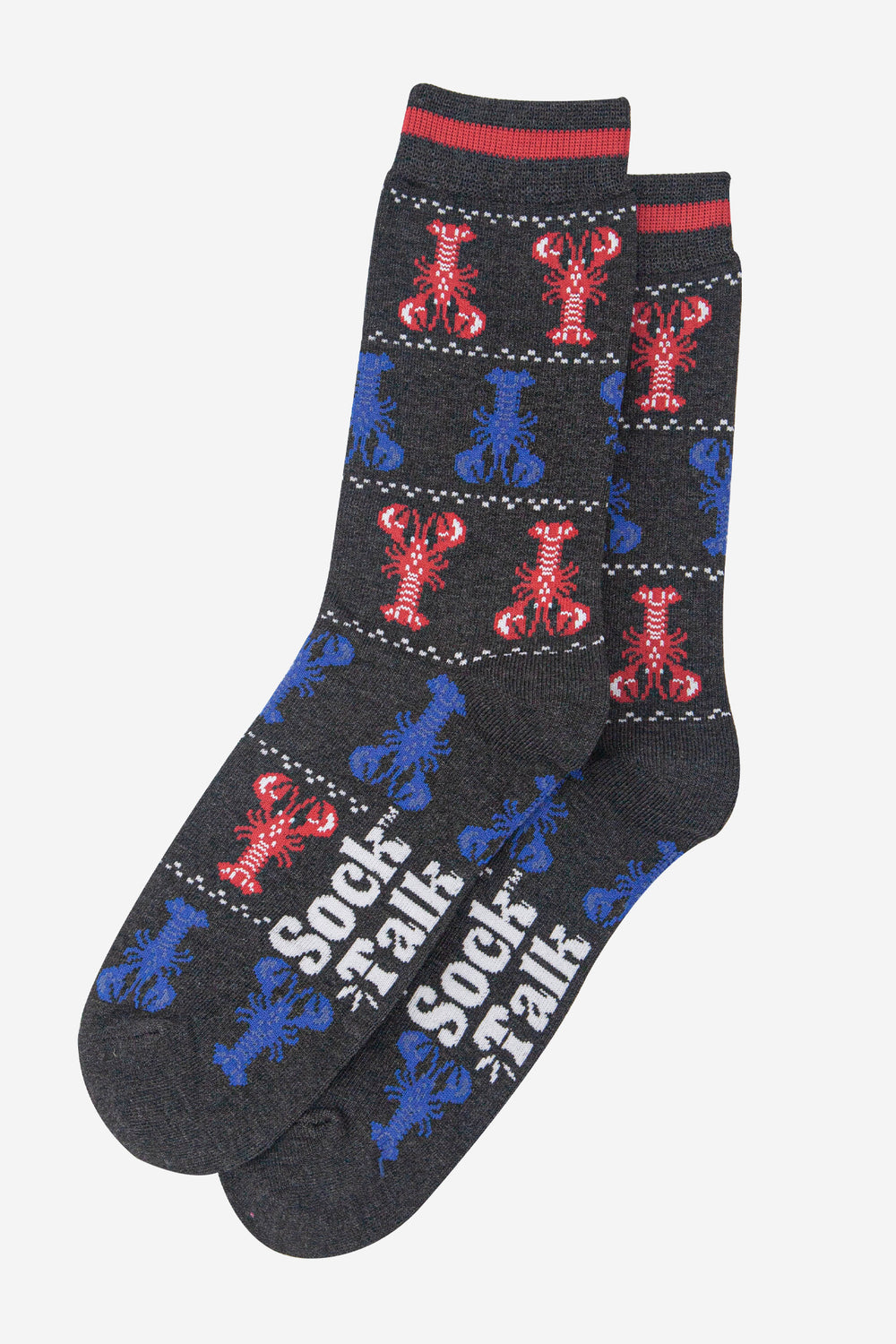 mens-bamboo-socks-black-lobsters-laying-flat