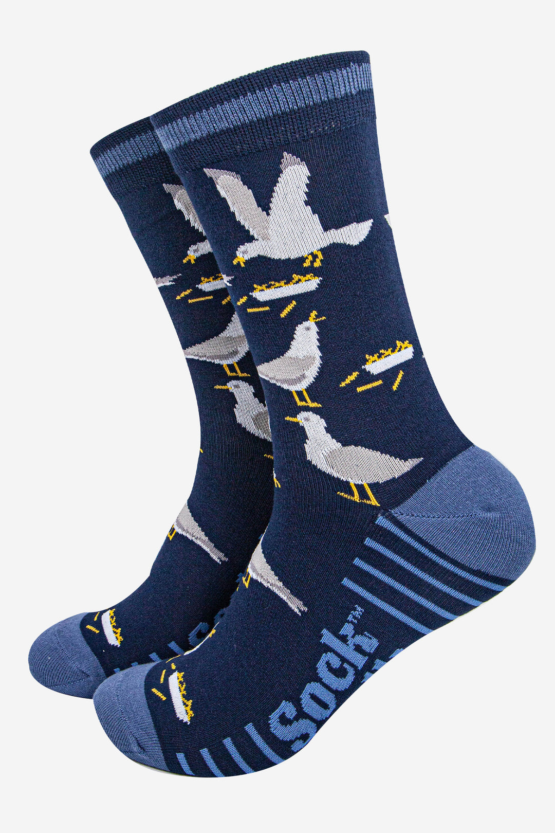 mens-bamboo-socks-navy-blue-denim-blue-seagulls-seabirds