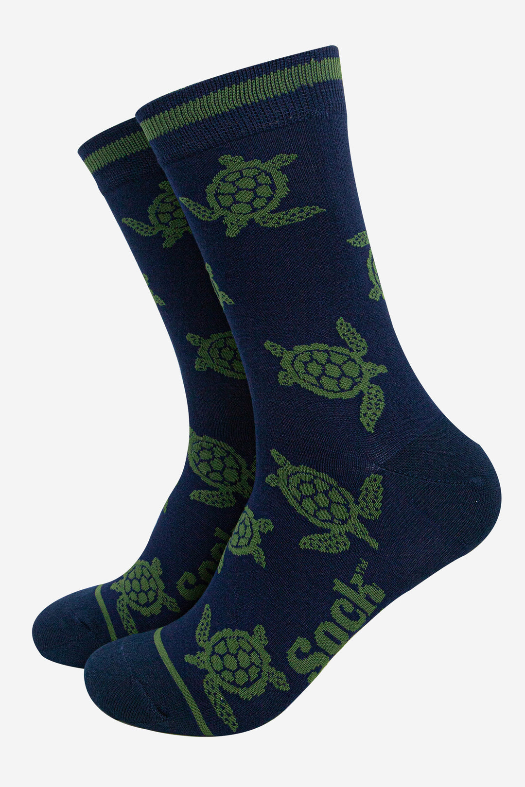 mens-bamboo-socks-navy-blue-turtle-sealife