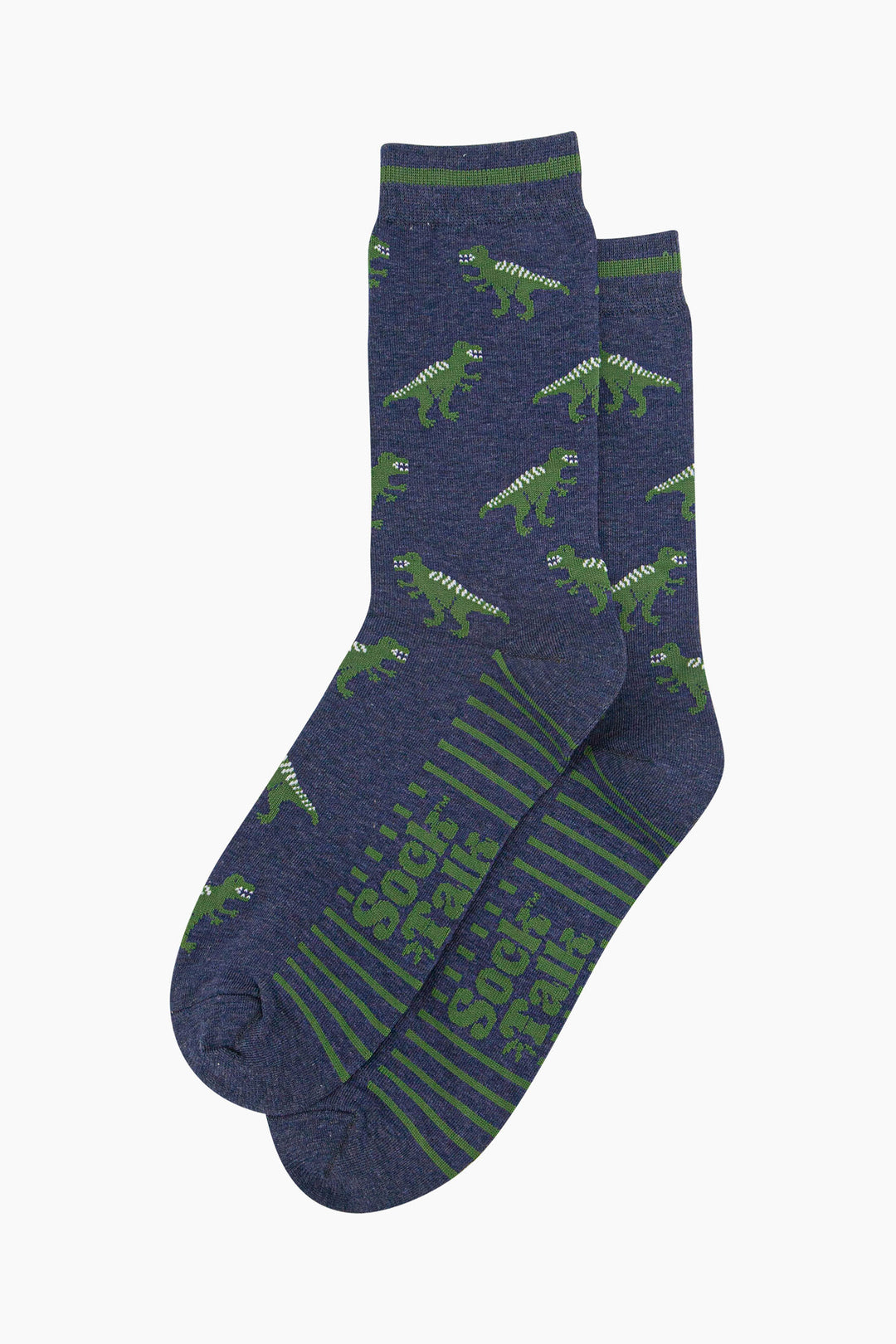 T-Rex-Dinosaur-Bamboo-Crew-Socks-Christmas-Cracker-Gift-Box-in-Navy-Blue