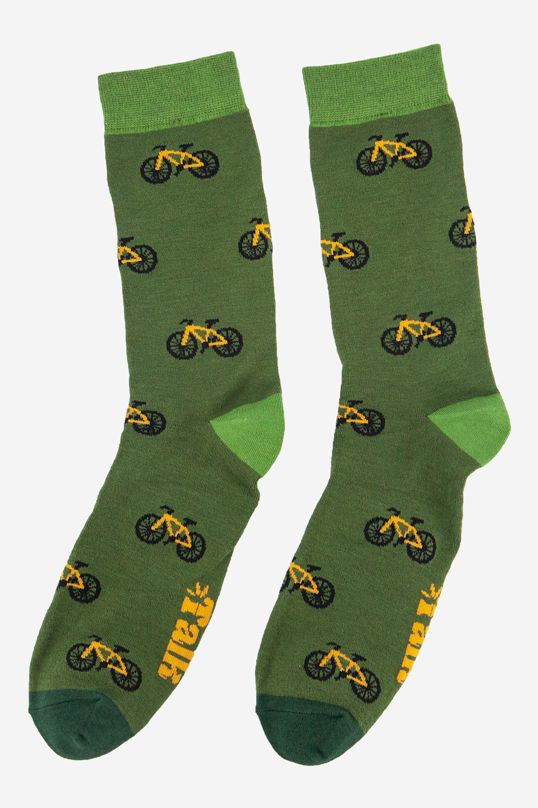 green mountain bike cycling socks for men