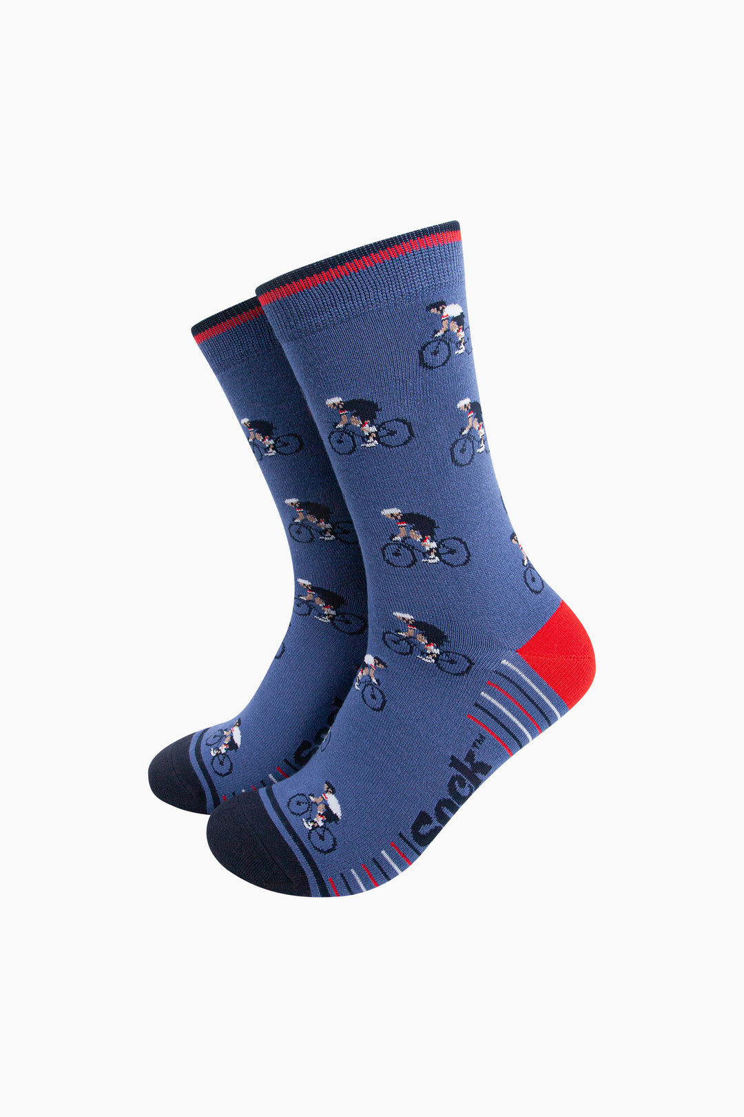 Sport-Bamboo-Crew-Socks-for-Men-Blue-Bicycle-Mannequin