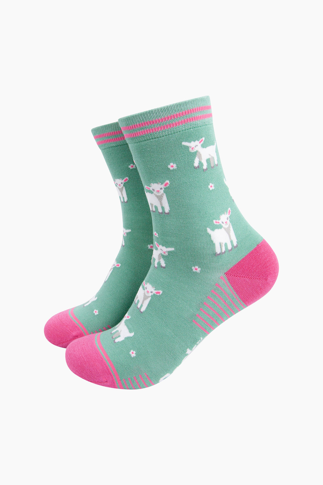 Spring-Lambs-Bamboo-Socks-in-Green-Mannequin
