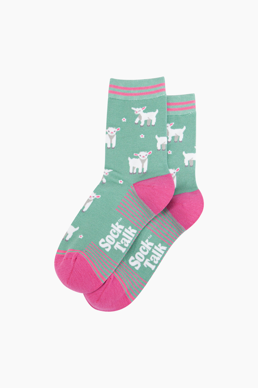 Spring-Lambs-Bamboo-Socks-in-Green-Flatlay