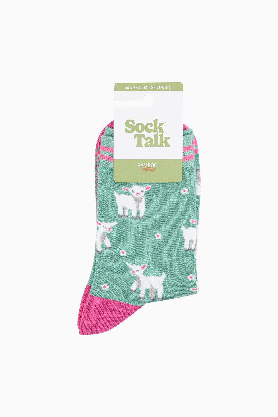 Spring-Lambs-Bamboo-Socks-in-Green-In-Packaging