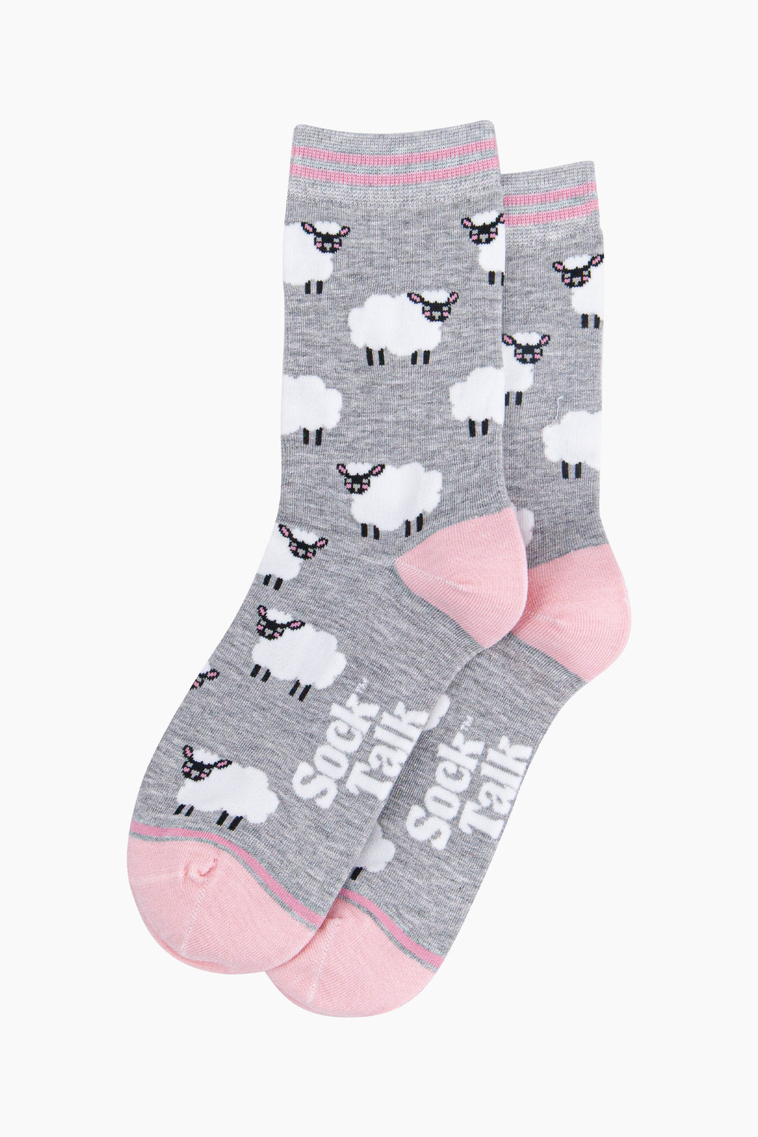 Sheep-Bamboo-Socks-in-Grey-Marl-Laid-Flat