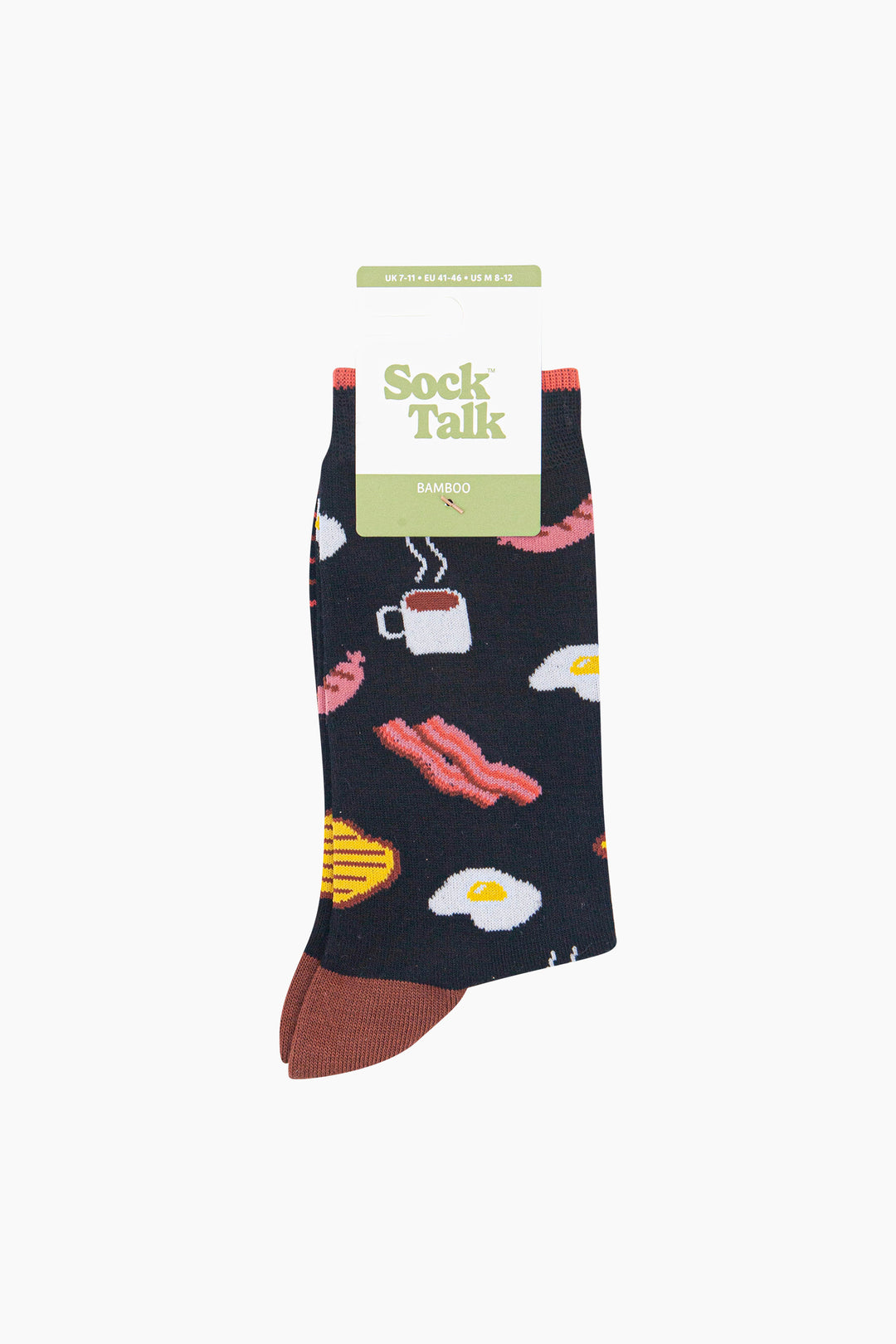 Big-Breakfast-Men's-Bamboo-Socks-in-Black-In-Packaging