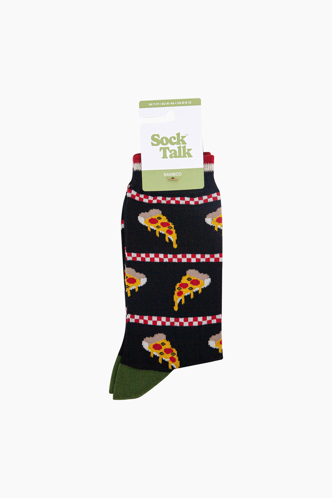 Pizza-Slice-Bamboo-Socks-in-Black-In-Packaging