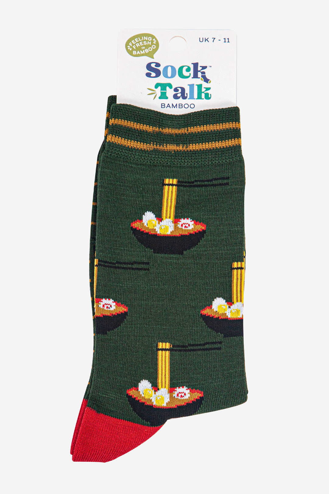 mens-bamboo-socks-khaki-black-ramen-in-sock-talk-packaging