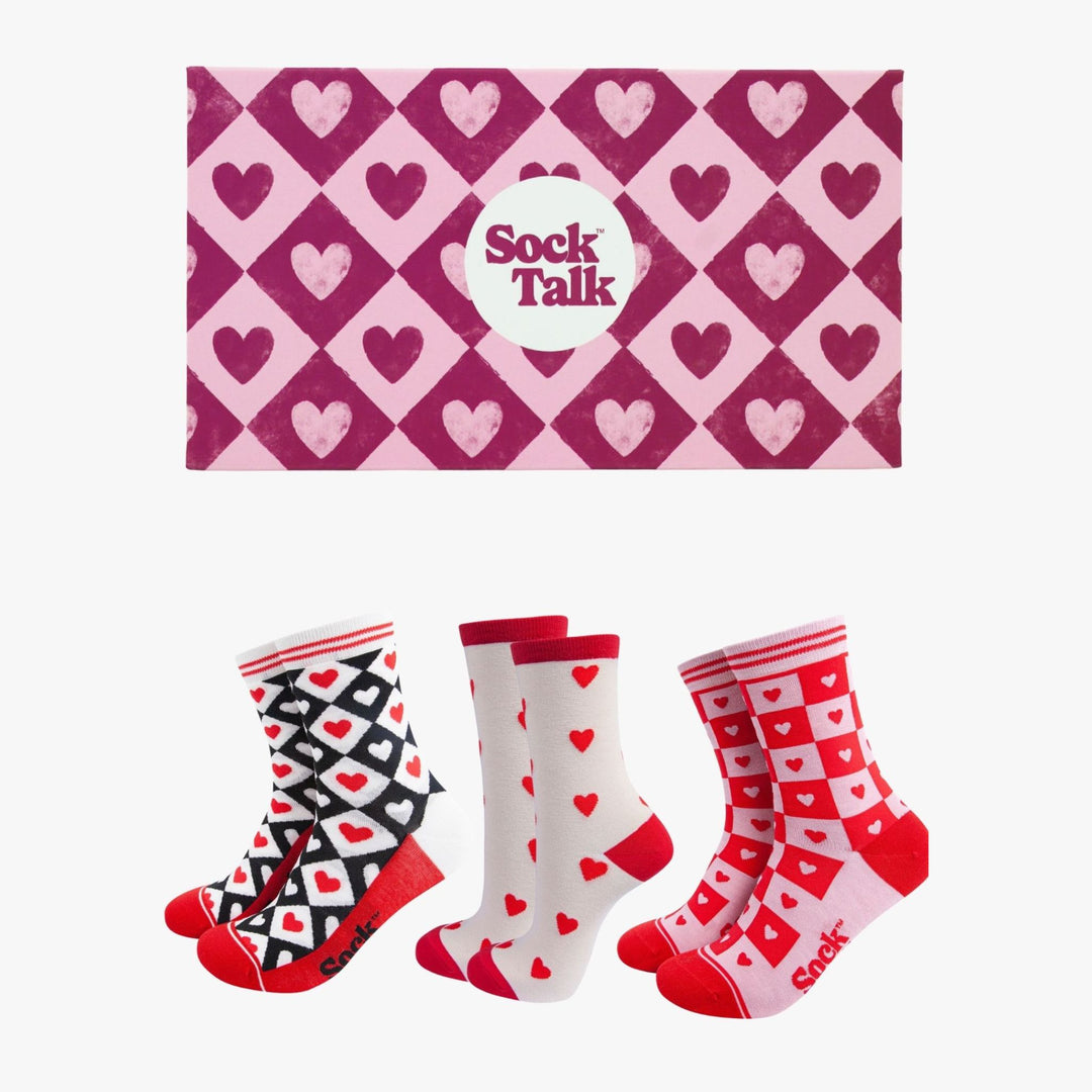 Red-Love-Hearts-Bamboo-Socks-Gift-Set-Set