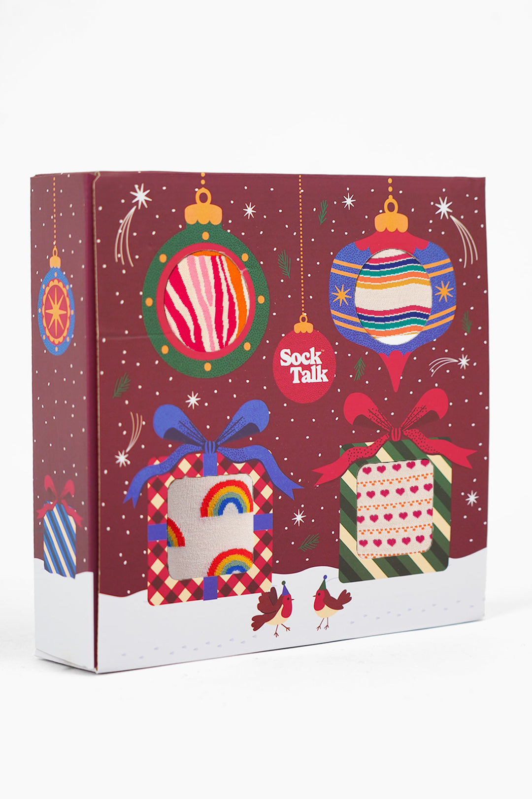 Women's Bamboo Ankle Socks Festive Gift Set - Cream/Multi, Mixed Graphic