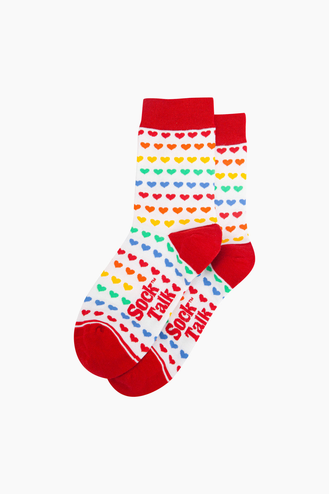 Rainbow-Love-Hearts-Bamboo-Socks-in-White-laid-flat