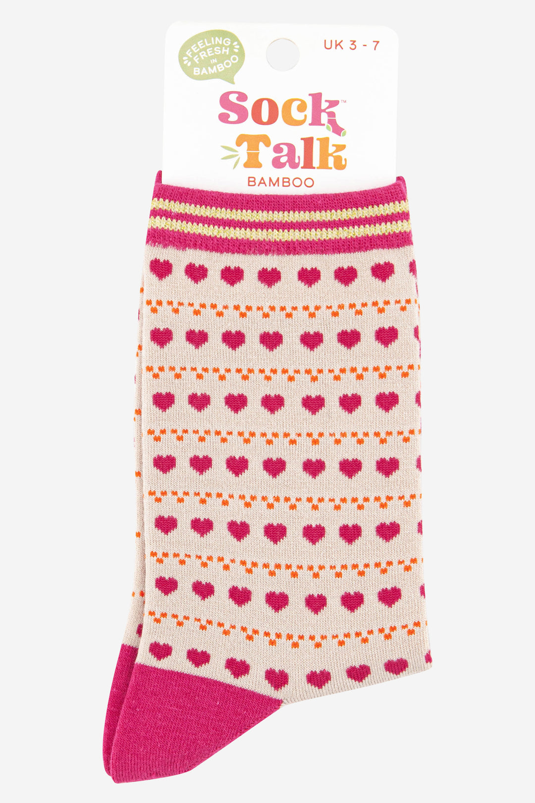 pink love heart ankle socks for women in uk size 3-7