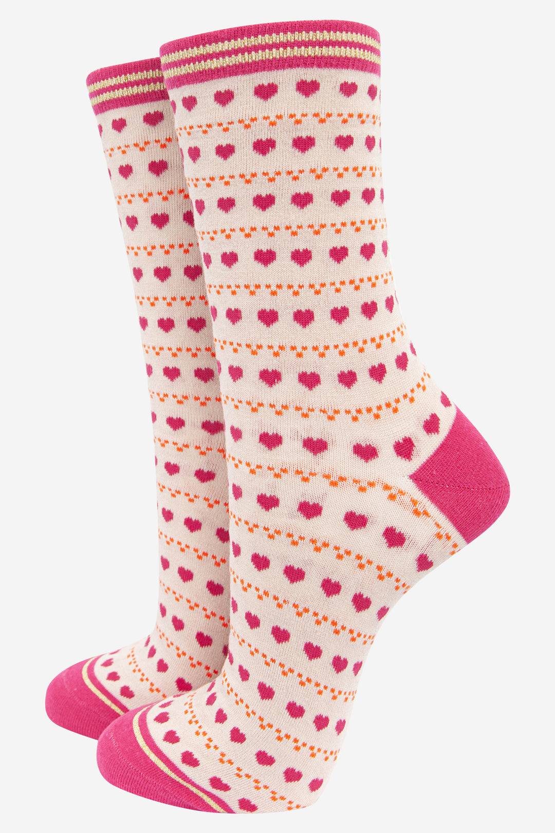Rainbow-Love-Hearts-Bamboo-Socks-Gift-Set-Cream