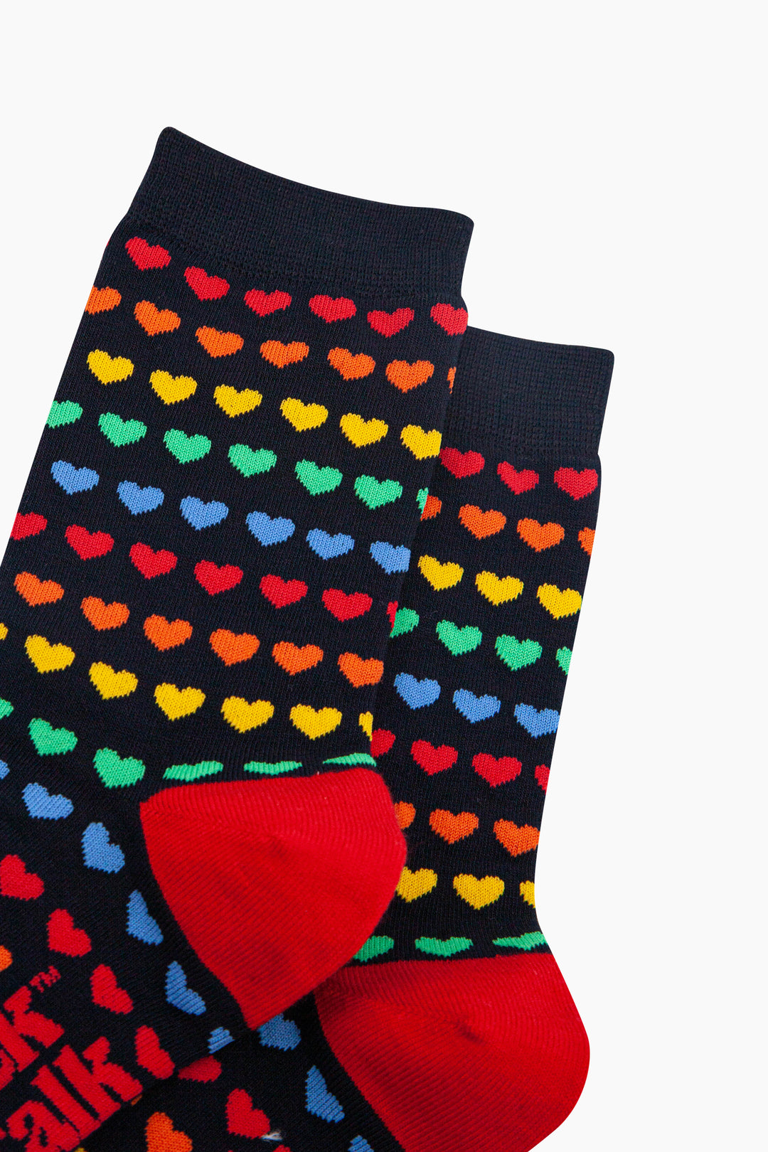 Rainbow-Love-Hearts-Bamboo-Socks-in-Navy-Closeup
