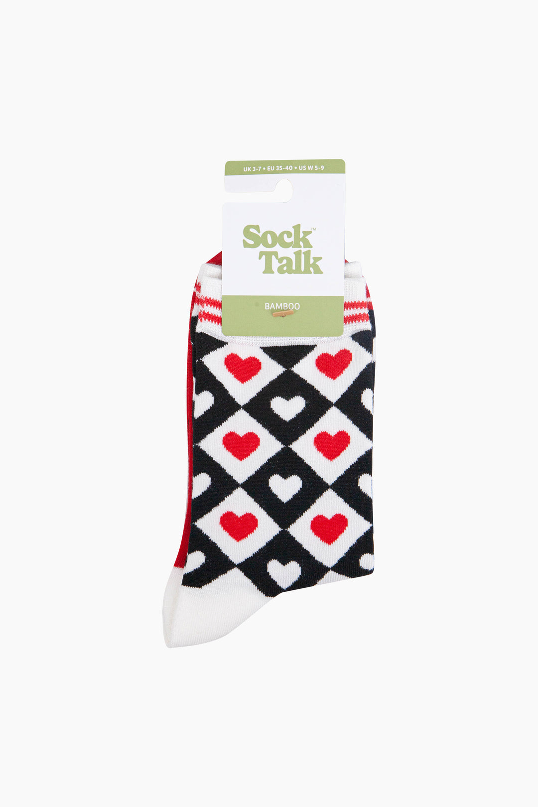 Love-Heart-Diamonds-Bamboo-Socks-in-Red-In-Packaging