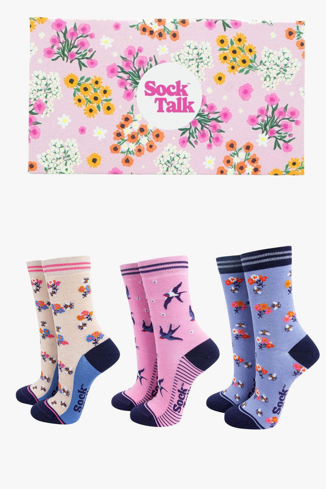 Swallows-&-Flowers-Bamboo-Socks-Gift-Set