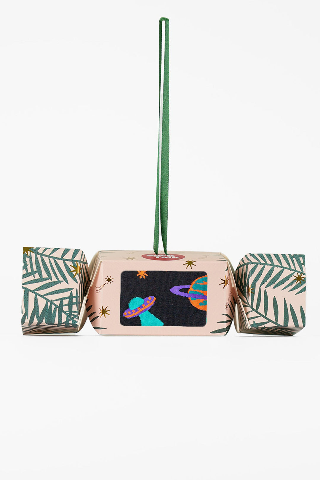 Men's Bamboo Crew Socks Christmas Cracker Gift Box - Black/Multi, UFO