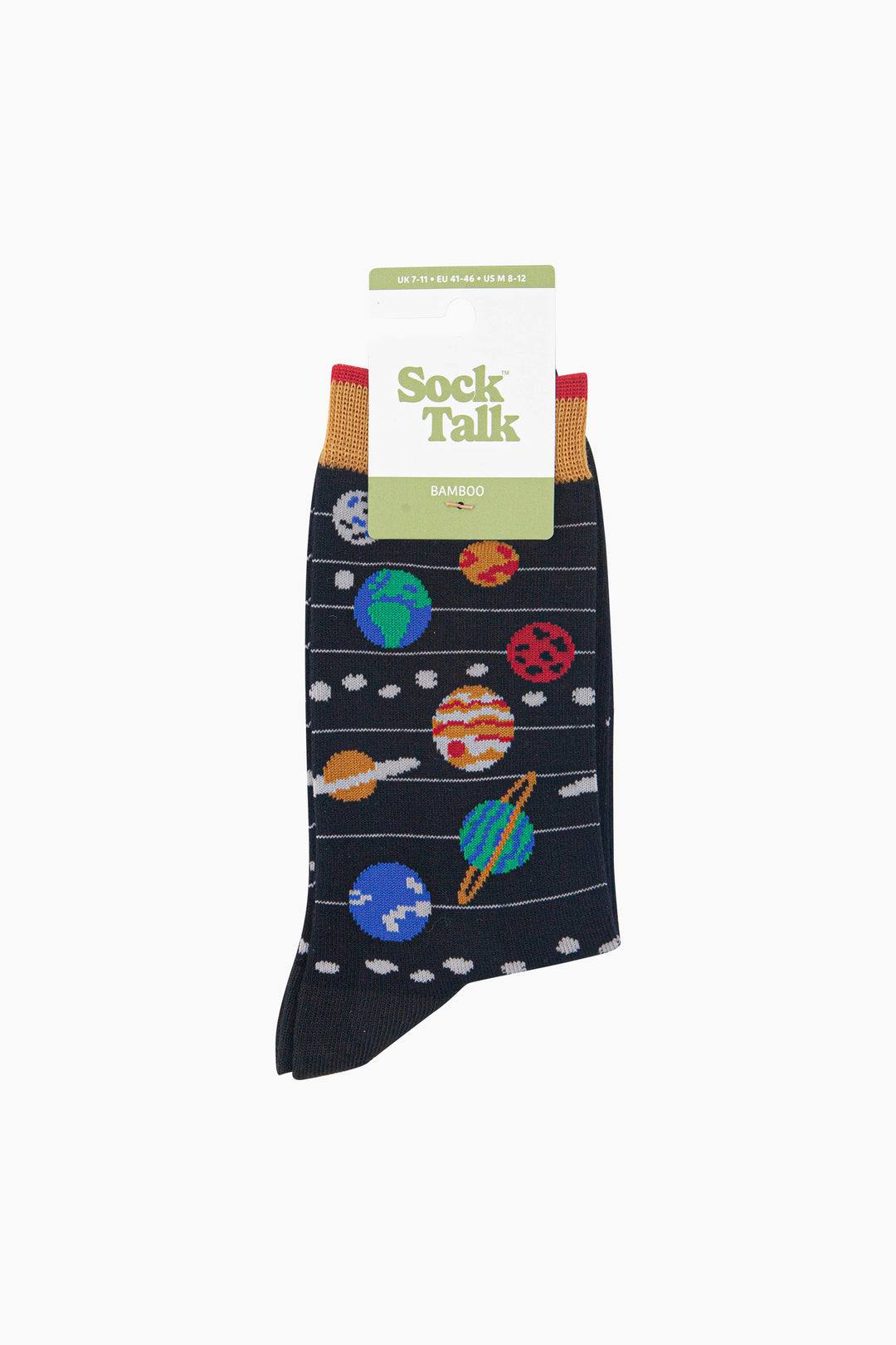 Solar-System-Men's-Bamboo-Socks-in-Black-In-Packaging