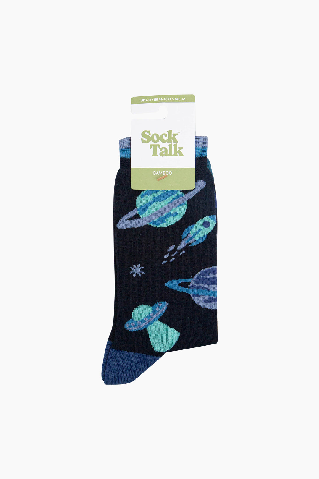 Space-Invasion-Bamboo-Socks-in-Navy-Blue-In-Packaging