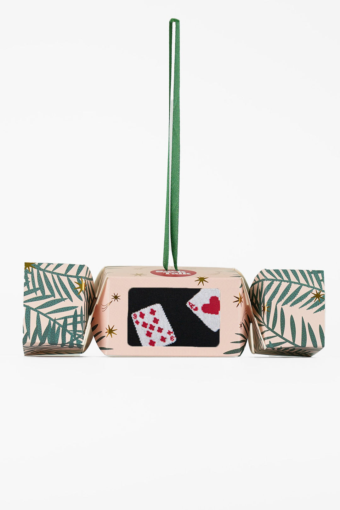 Men's Bamboo Crew Socks Christmas Cracker Gift Box - Black/Red, Poker Cards