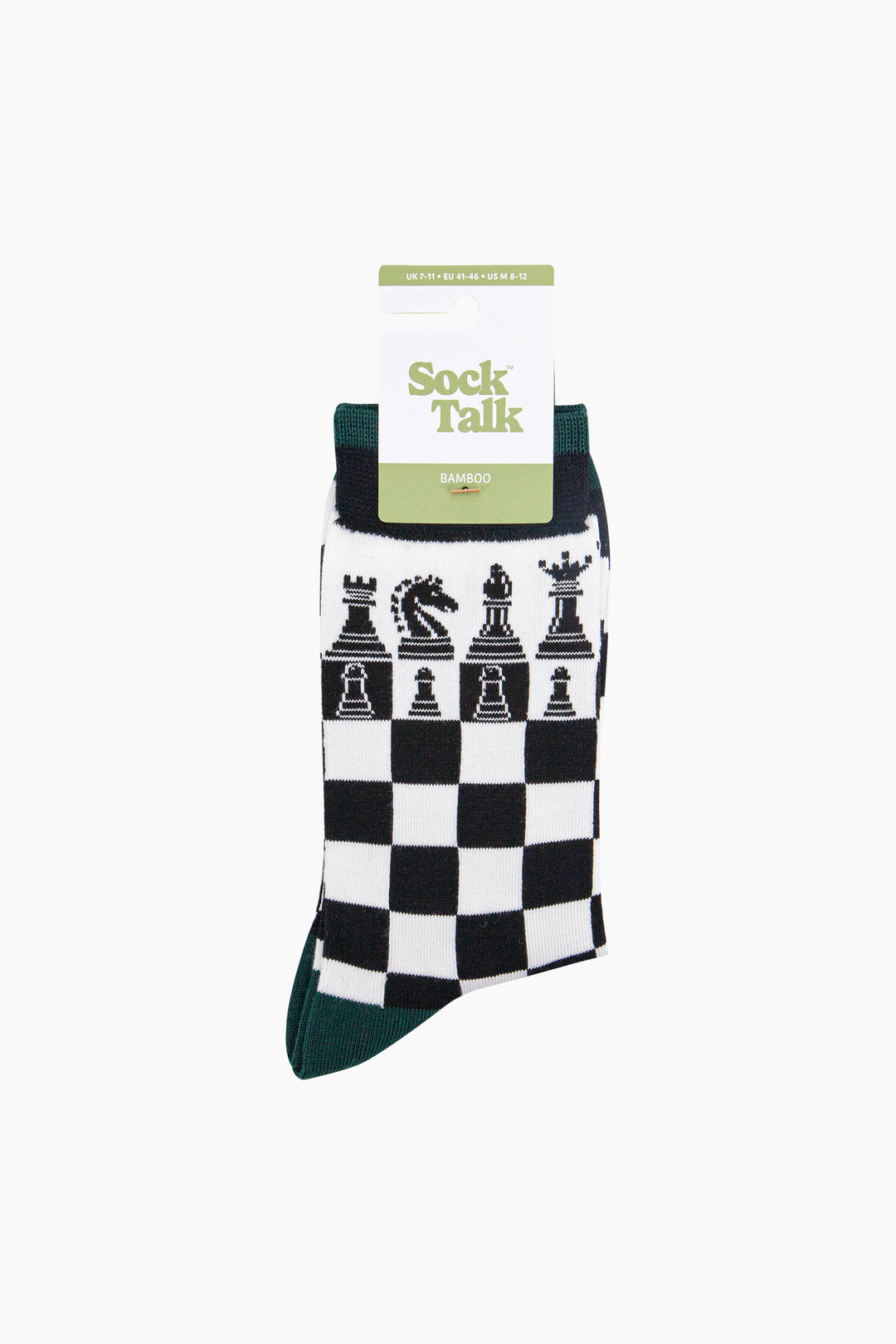 Chess-Bamboo-Socks-in-Black/White-In-Packaging