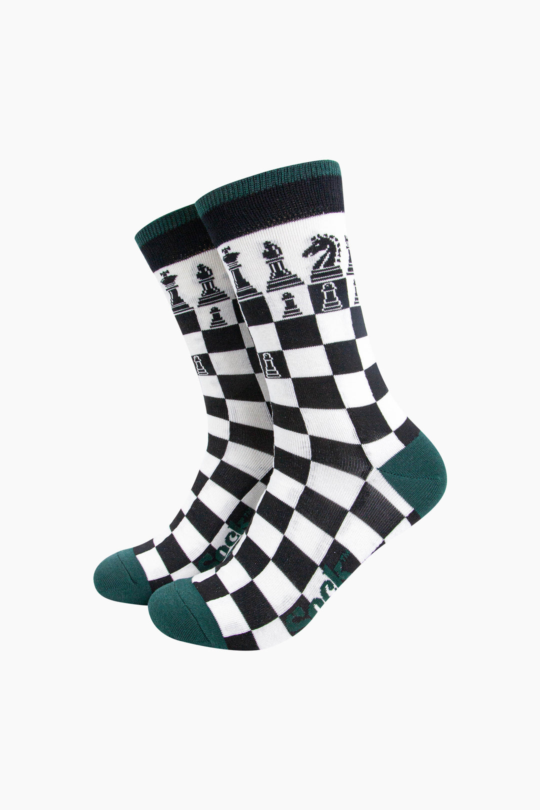 Chess-Bamboo-Socks-in-Black/White-Mannequin