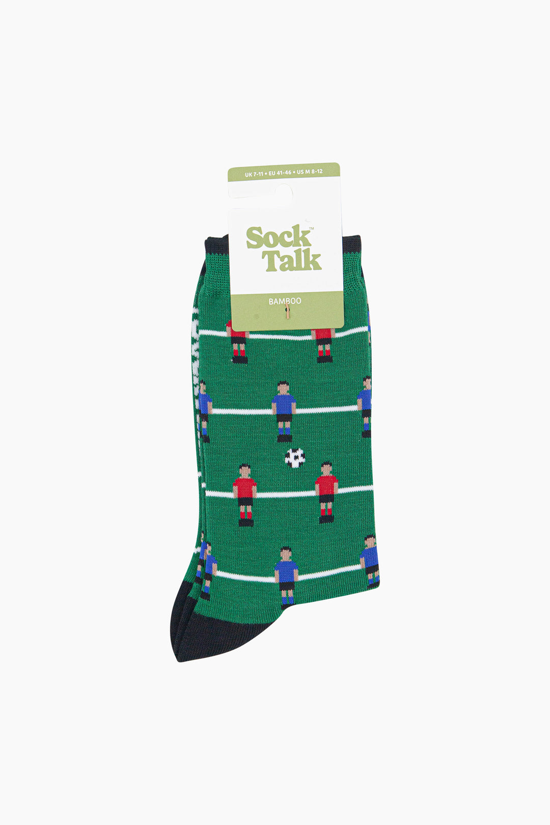 Table-Football-Men's-Bamboo-Socks-in-Green-In-Packaging