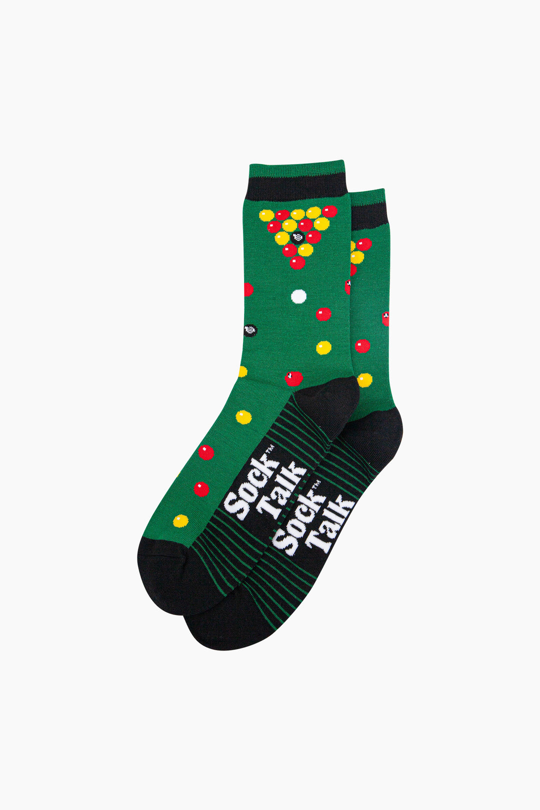 Pool-Table-Bamboo-Socks-in-Green-Lying-Flat