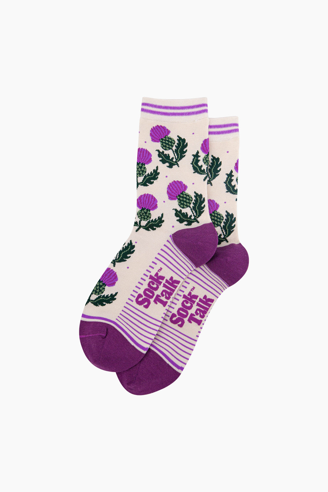 Scottish-Thistles-Bamboo-Socks-in-Cream-Lying-Flat