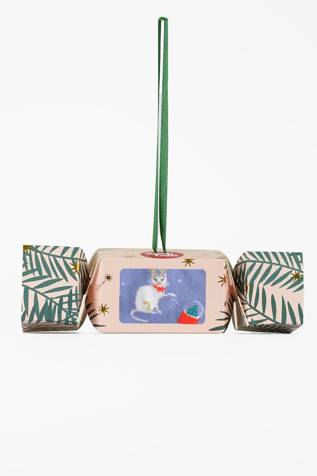 Women's Bamboo Ankle Socks Christmas Cracker Gift Box - Blue/Red, Christmas Cats