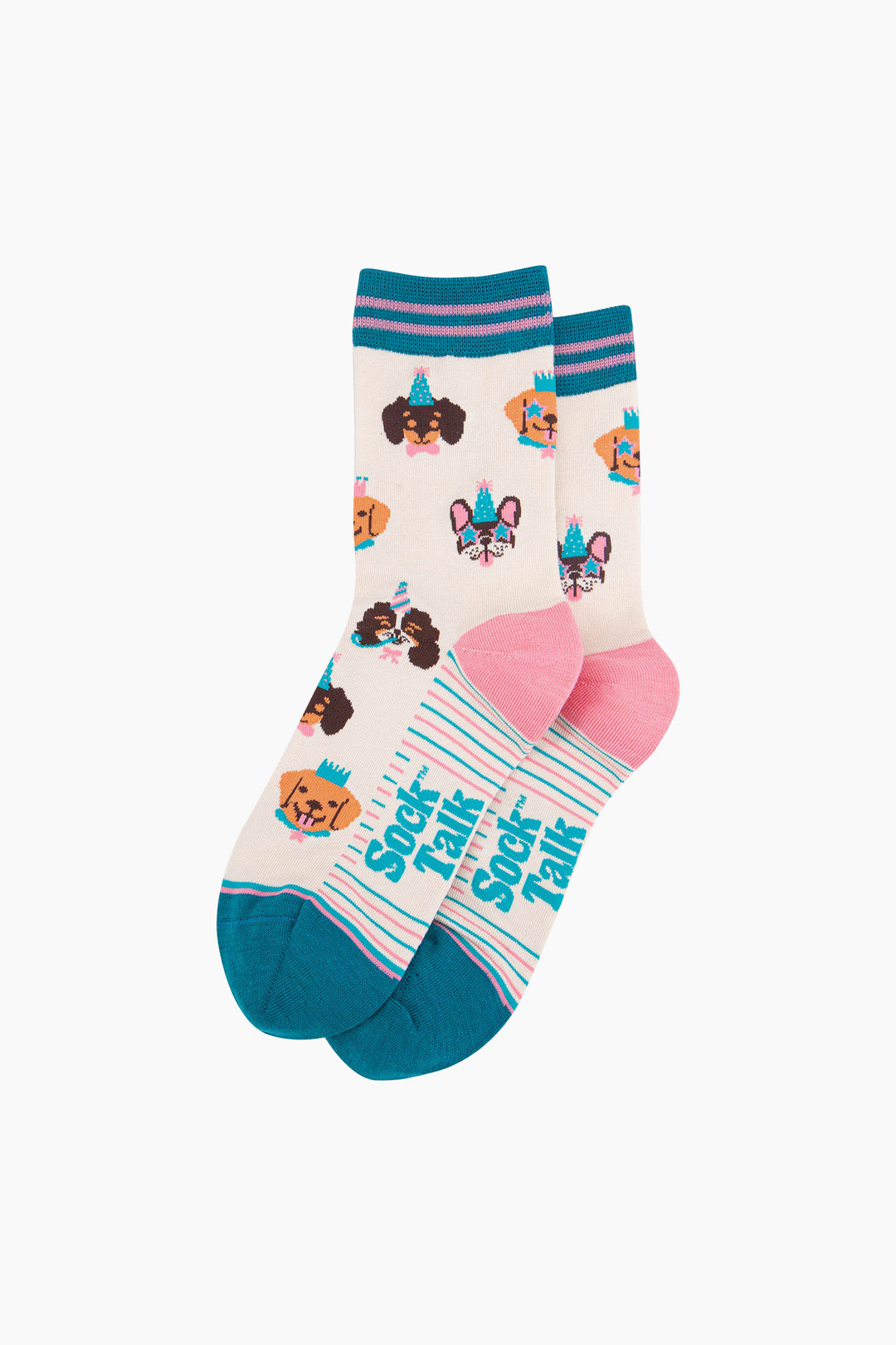 Party-Dogs-Bamboo-Socks-in-Cream-Laid-Flat