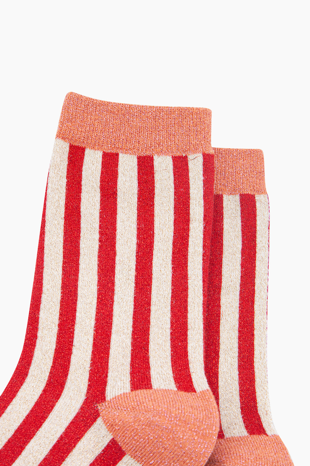 Stripes-Combed-Cotton-Glitter-Socks-in-Red-Orange-close-up