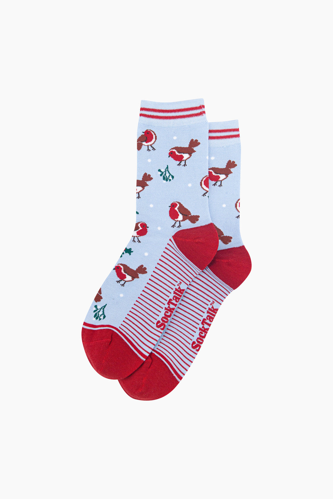 Robin-Women's-Bamboo-Socks-in-Icy-Blue-Laid-Flat