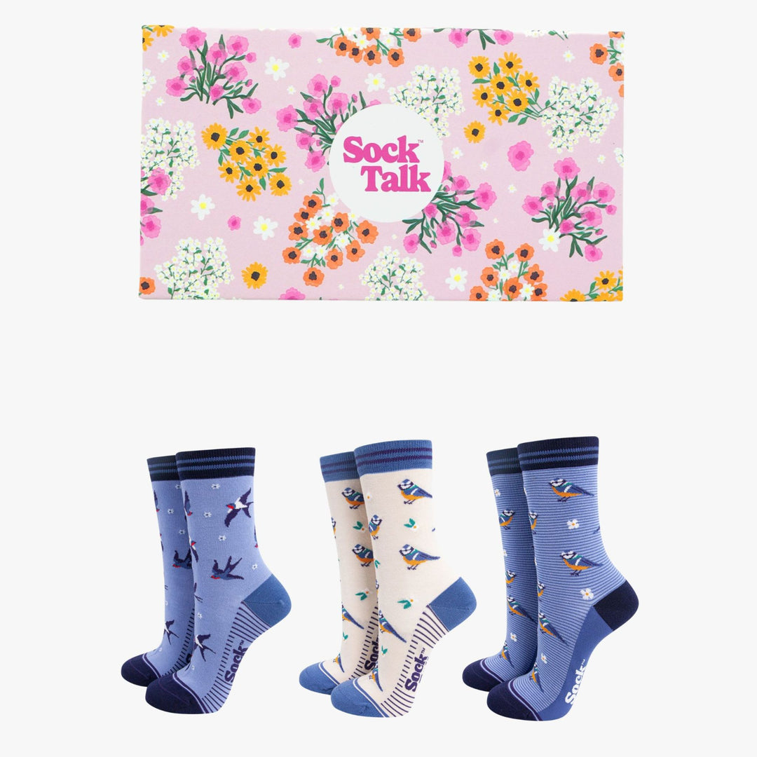 Garden-Birds-Bamboo-Socks-Gift-Set