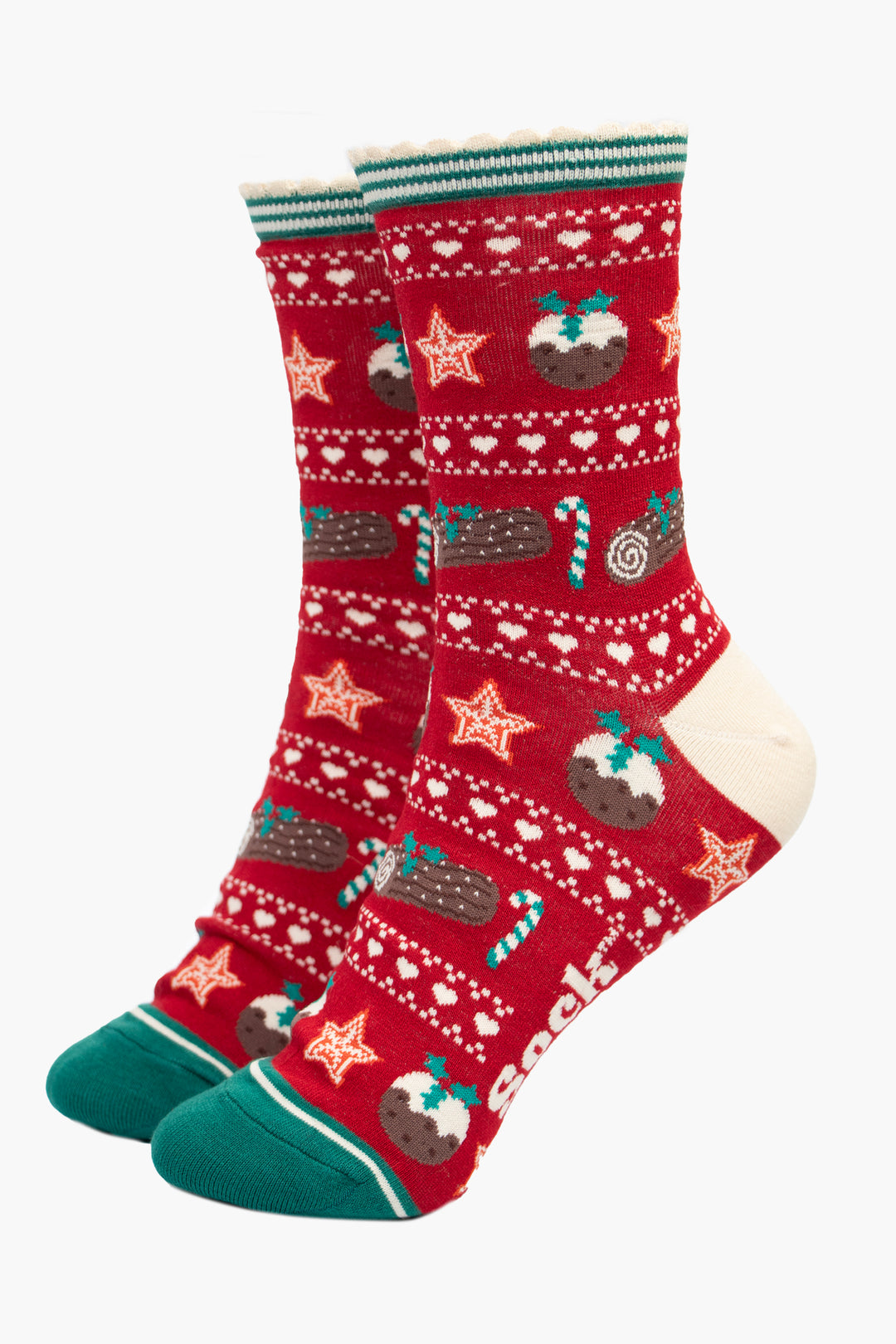 womens-socks-gift-box-cream-christmas-yule-logs