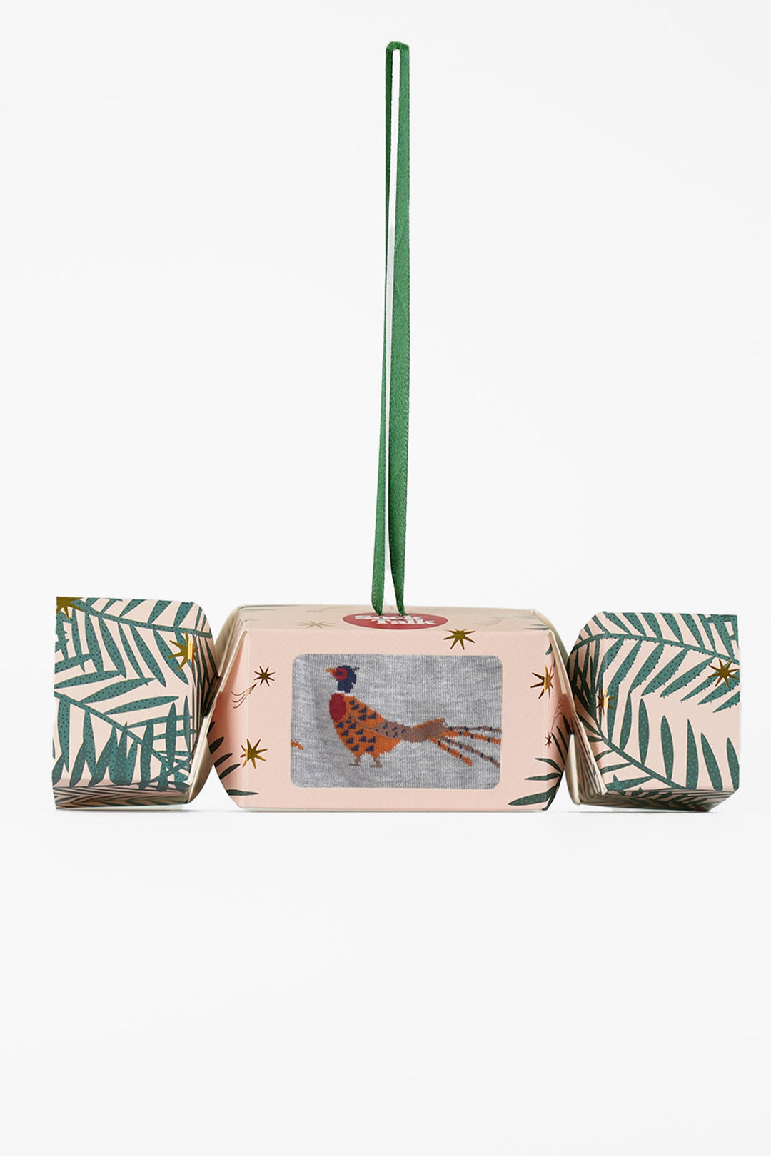 Men's Bamboo Crew Socks Christmas Cracker Gift Box - Grey/Navy Blue, Pheasant