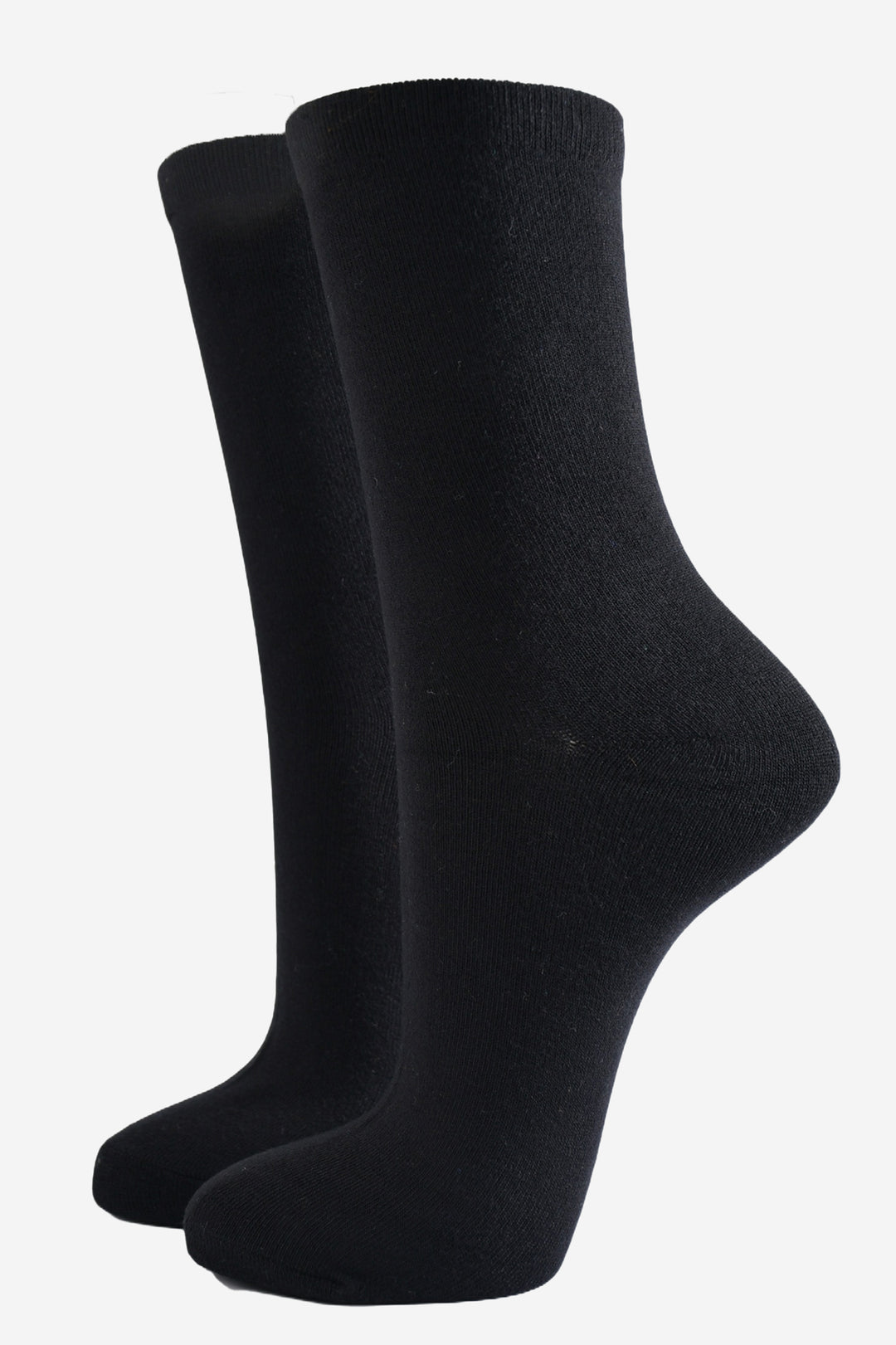 plain black bamboo ankle socks