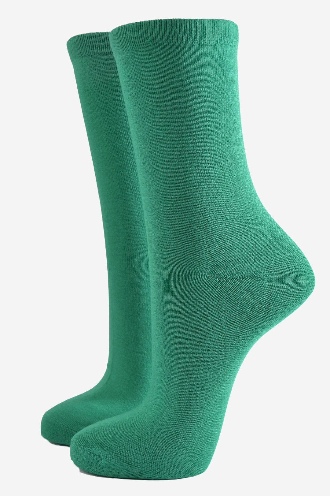 womens plain green bamboo ankle socks