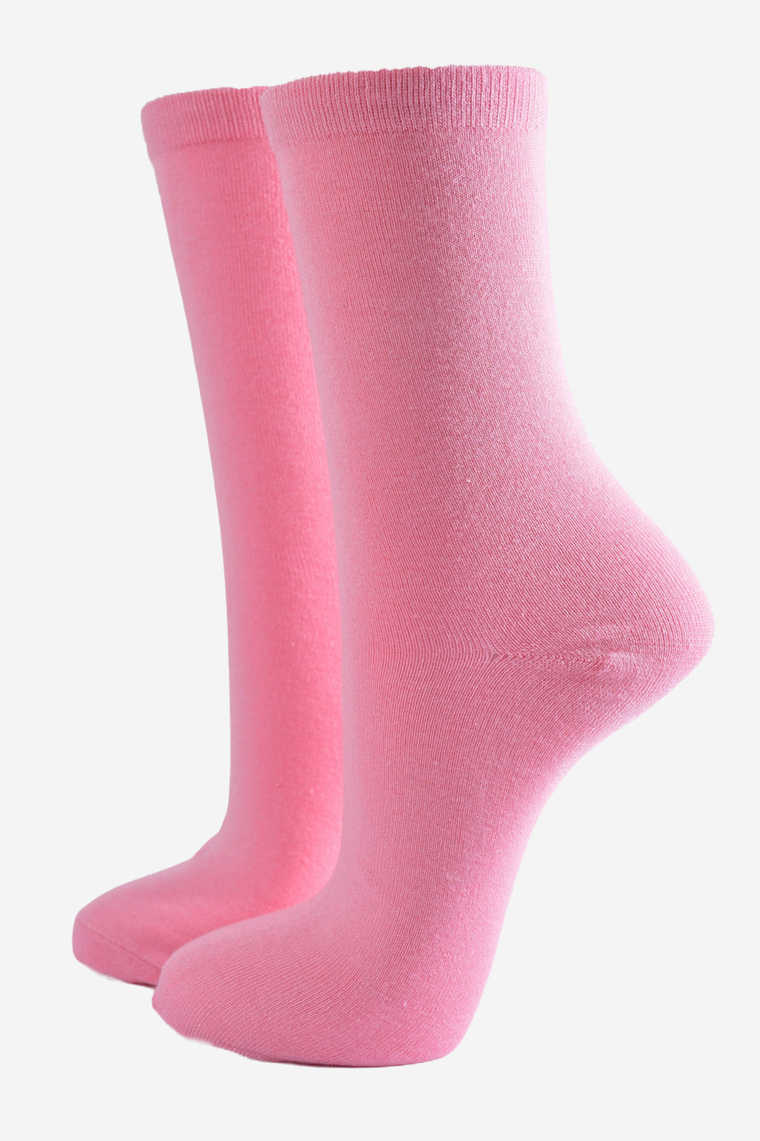 plain pink bamboo ankle socks