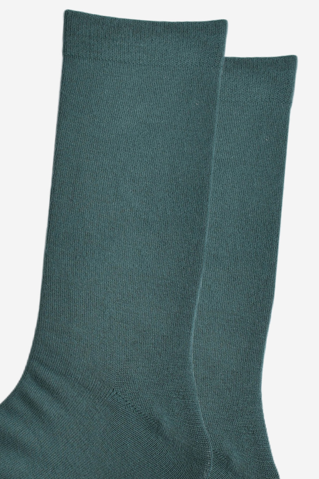 close up of the plain green socks