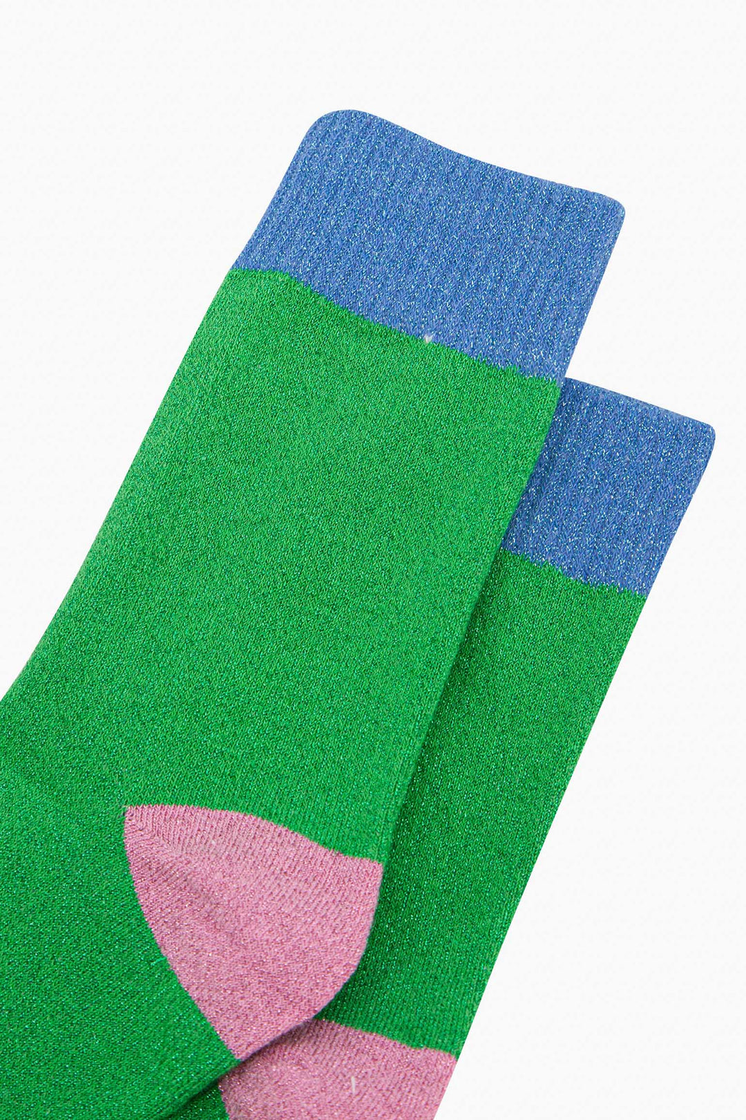 womens-glitter-socks-lime-denim-blue-colour-burst-close-up-sparkly