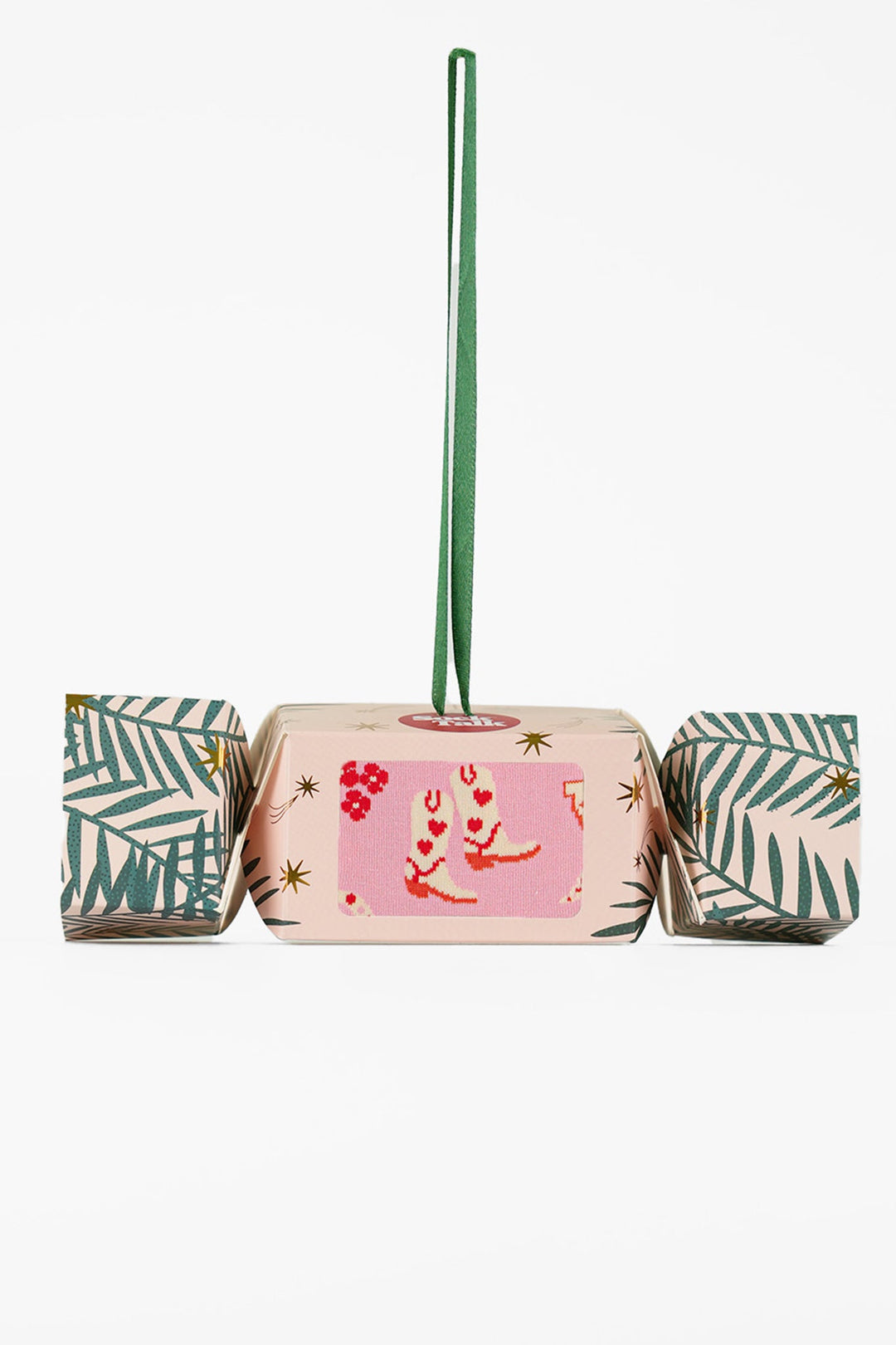 Women's Bamboo Ankle Socks Christmas Cracker Gift Box - Pink/Red, Western Cowgirl Snakes