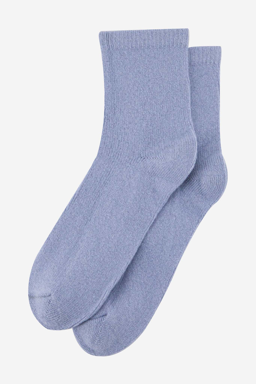 womens-cashmere-socks-ankle-socks-denim-blue-cashmere-laying-flat