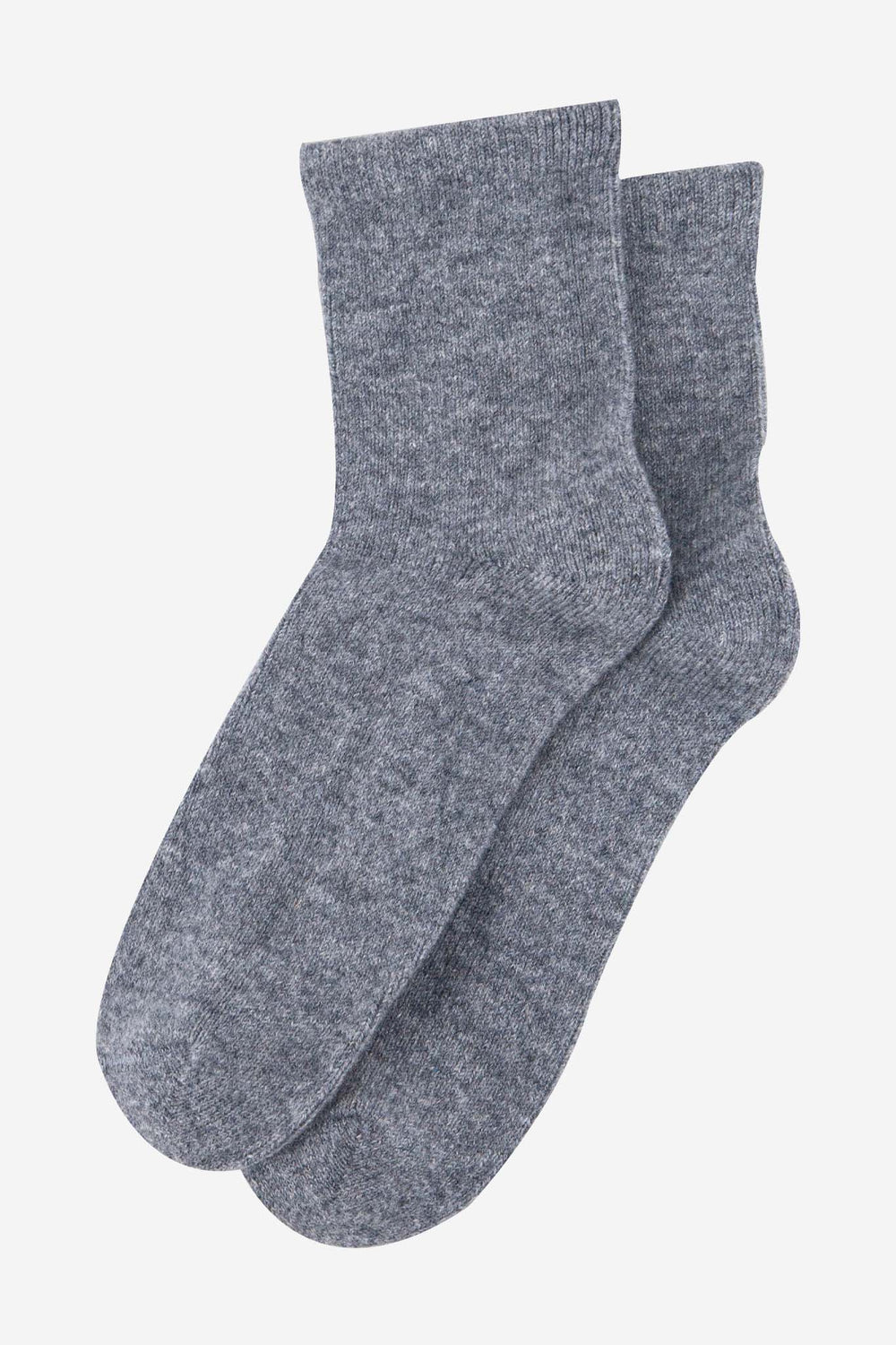 womens-cashmere-socks-ankle-socks-dark-grey-cashmere-laying-flat