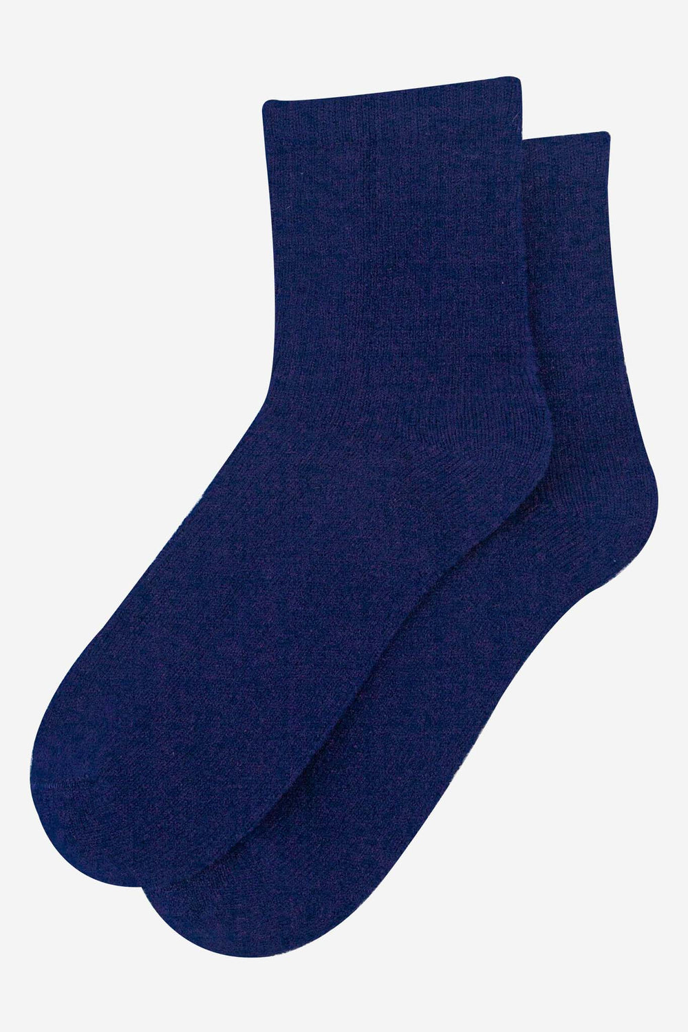 womens-cashmere-socks-ankle-socks-navy-blue-cashmere-laying-flat