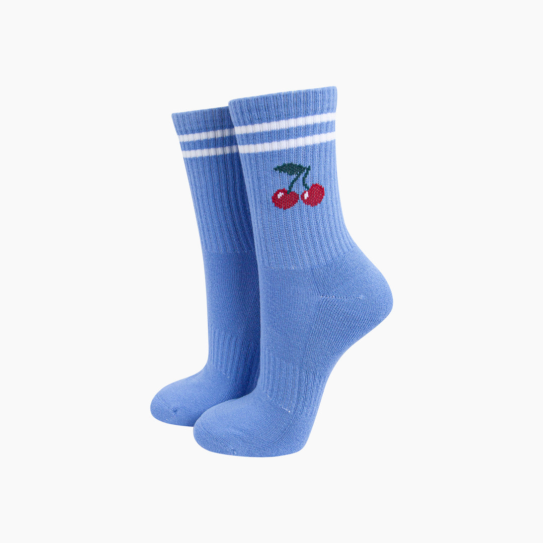 Cherry-Combed-Cotton-Sports-Socks-in-Blue-Mannequin