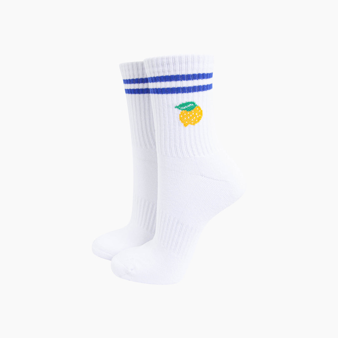 Lemon-Combed-Cotton-Sports-Socks-in-White-Mannequin
